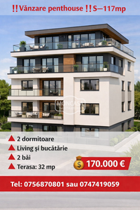 Penthouse S- 117 mp cu terasa 32 mp, zona Biserica Sf. Ilie - Imagine principală