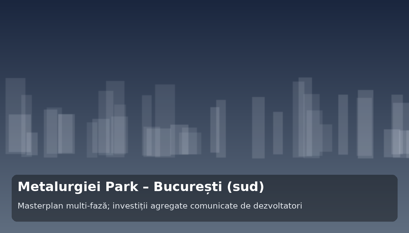 Metalurgiei Park - masterplan multi-fază în sudul Bucureștiului