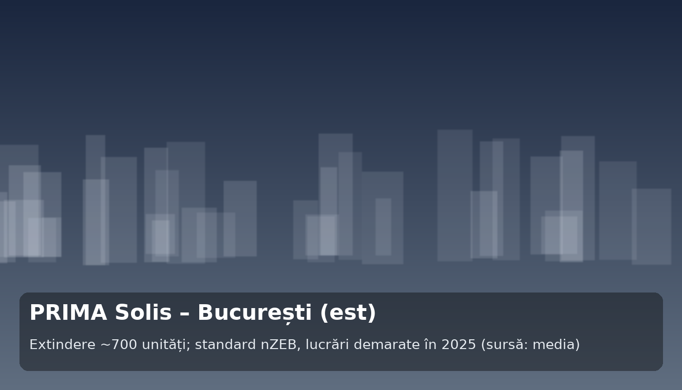 PRIMA Solis - extindere proiect rezidențial nZEB
