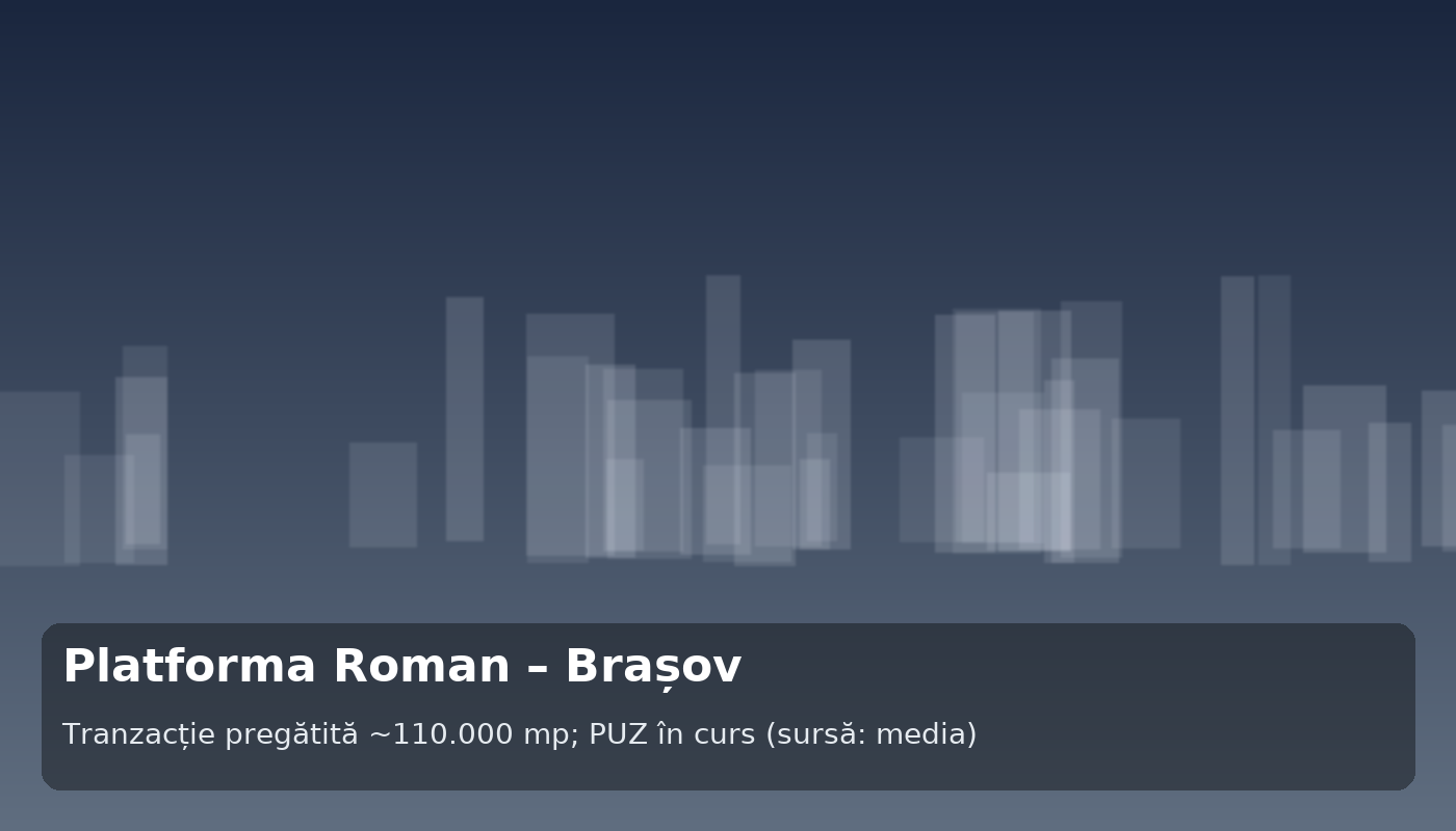 Platforma Roman Brașov - potențial proiect rezidențial mare